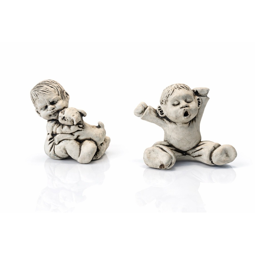 Tompin Signed 1972 Unglazed Porcelain Handmade Collectibles Figurines Set of 2